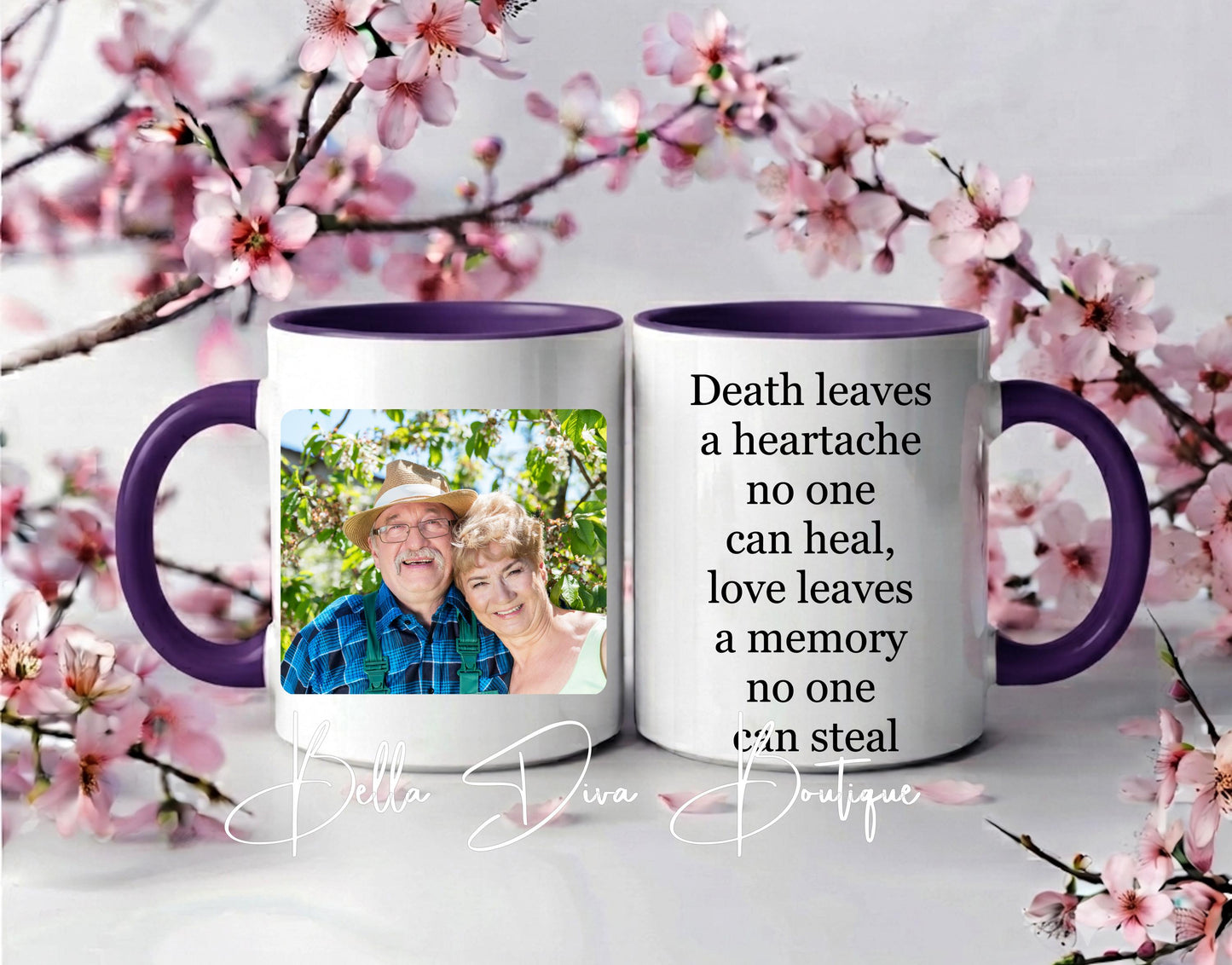 CUSTOM PHOTO MUG In Loving Memory Keepsake Gift Picture Bereavement Memorial Sympathy  Loss of Loved ones Personalized 15oz mug