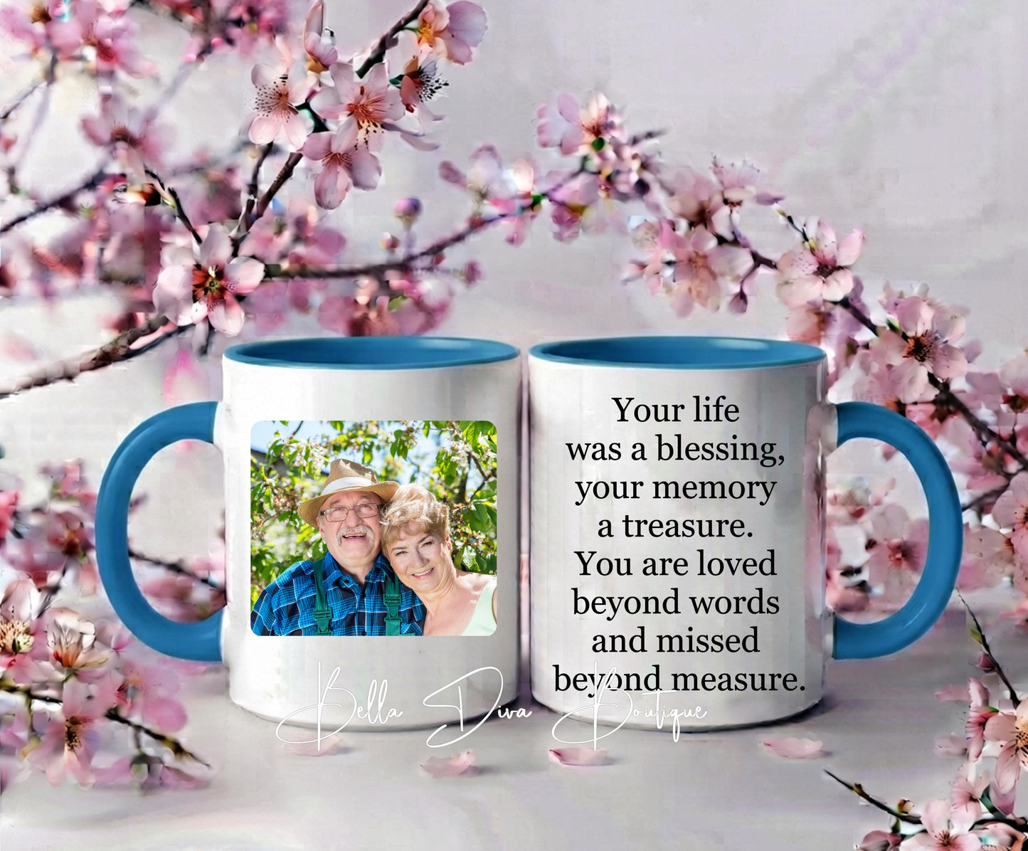 CUSTOM PHOTO MUG In Loving Memory Keepsake Gift Picture Bereavement Memorial Sympathy  Loss of Loved ones Personalized 15oz mug