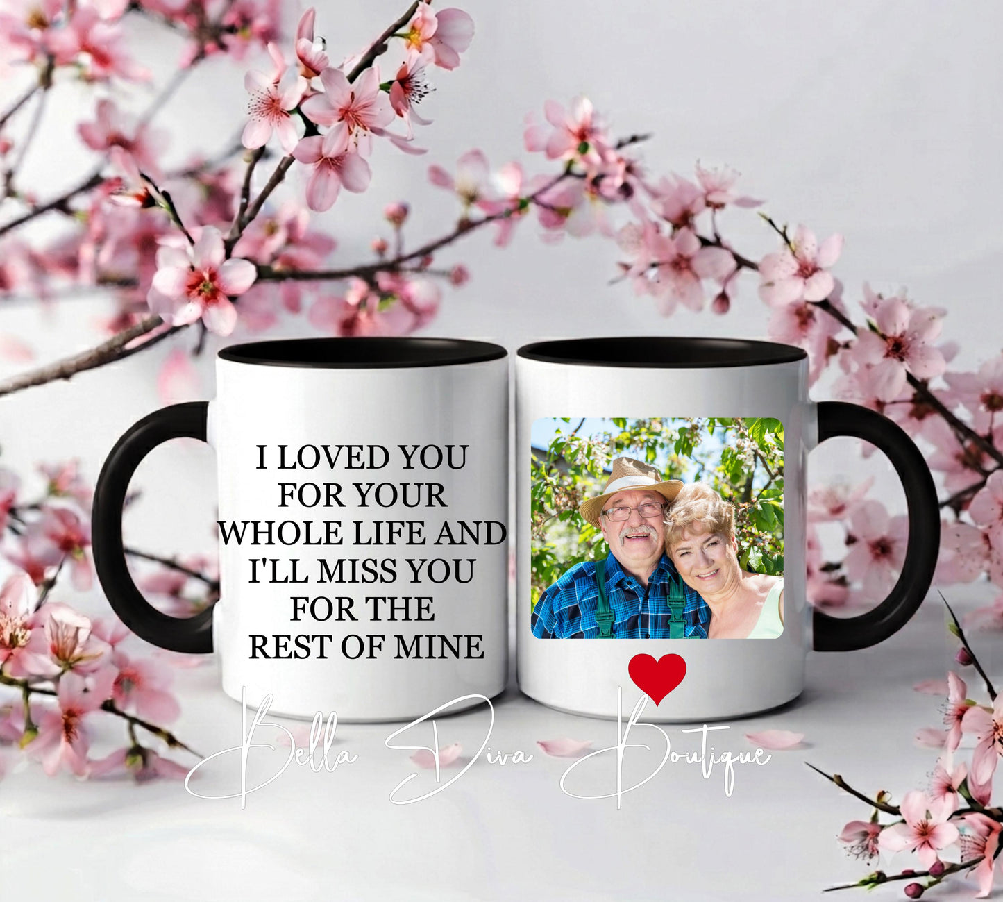 CUSTOM PHOTO MUG In Loving Memory Keepsake Gift Picture Bereavement Memorial Sympathy  Loss of Loved ones Personalized 15oz mug