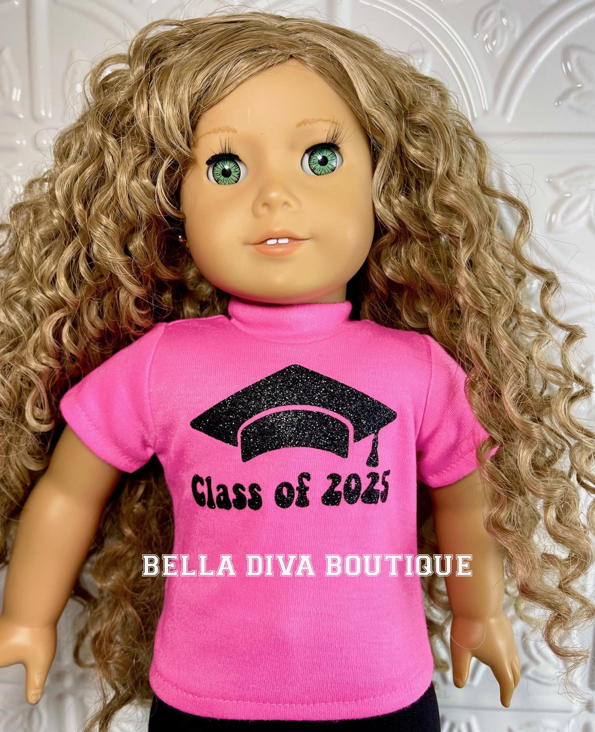 18" Girl Doll GRADUATION CLASS Of 2026 Shirt- Custom Graduated Personalized Doll Tee- Custom Graphic Design Top Made to fit 18 Inch Dolls
