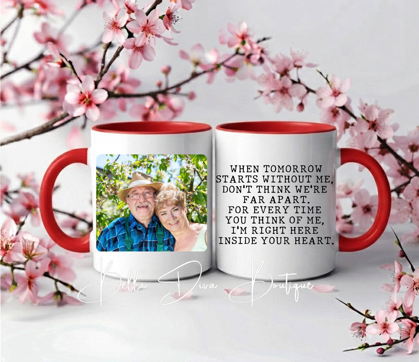 CUSTOM PHOTO MUG In Loving Memory Keepsake Gift Picture Bereavement Memorial Sympathy  Loss of Loved ones Personalized 15oz mug