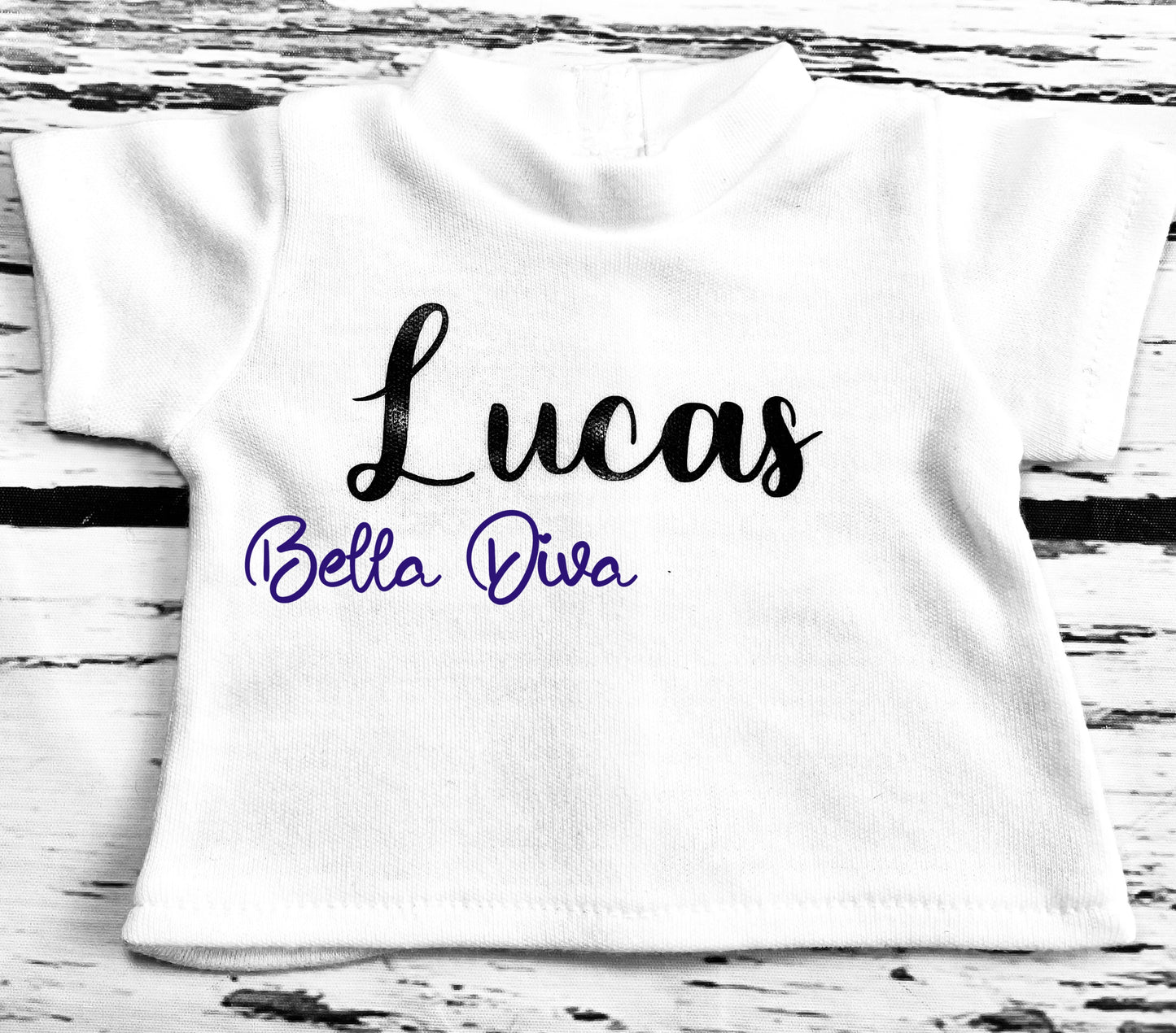 Custom Design 14.5" Doll Tees- Personalized Name doll T-shirts