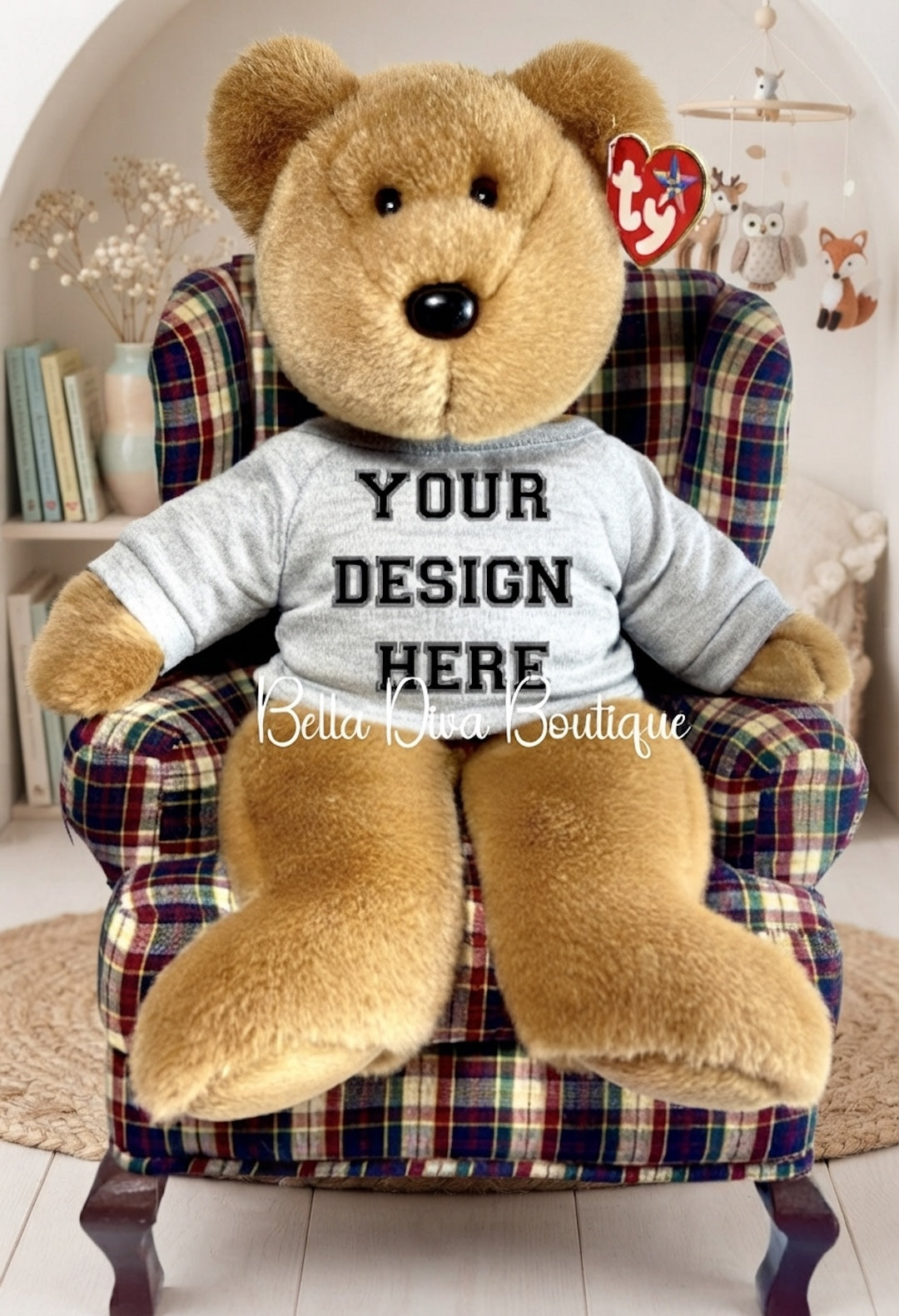 Teddy Bear CUSTOM DESIGN T-shirt | PERSONALIZED Name Stuffed Animals Plushies Gift Tees | Teddies Picture Photo & Text Design Tee