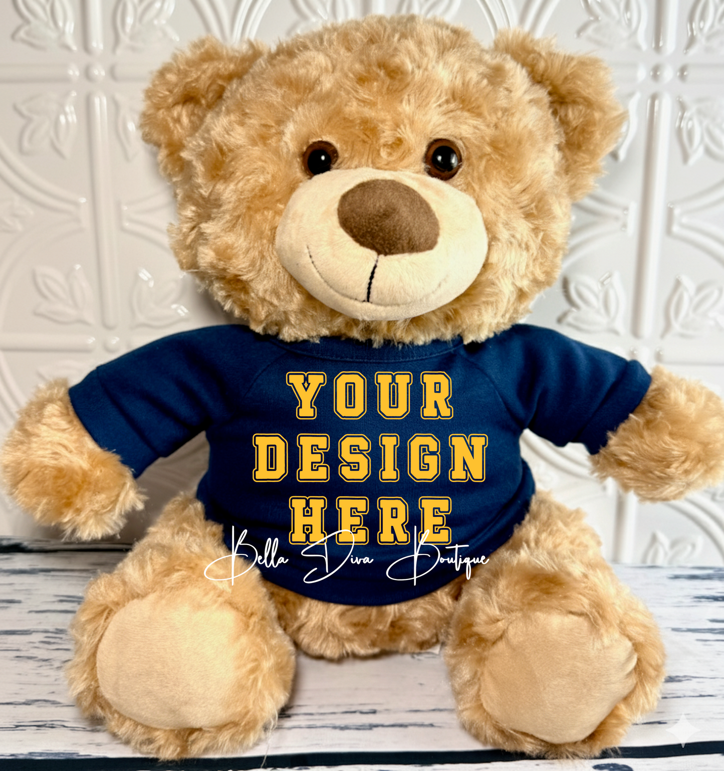 CUSTOM DESIGN Teddy Bear T-Shirt- Personalized Tee fits most Stuffed 14" Animals Plushies