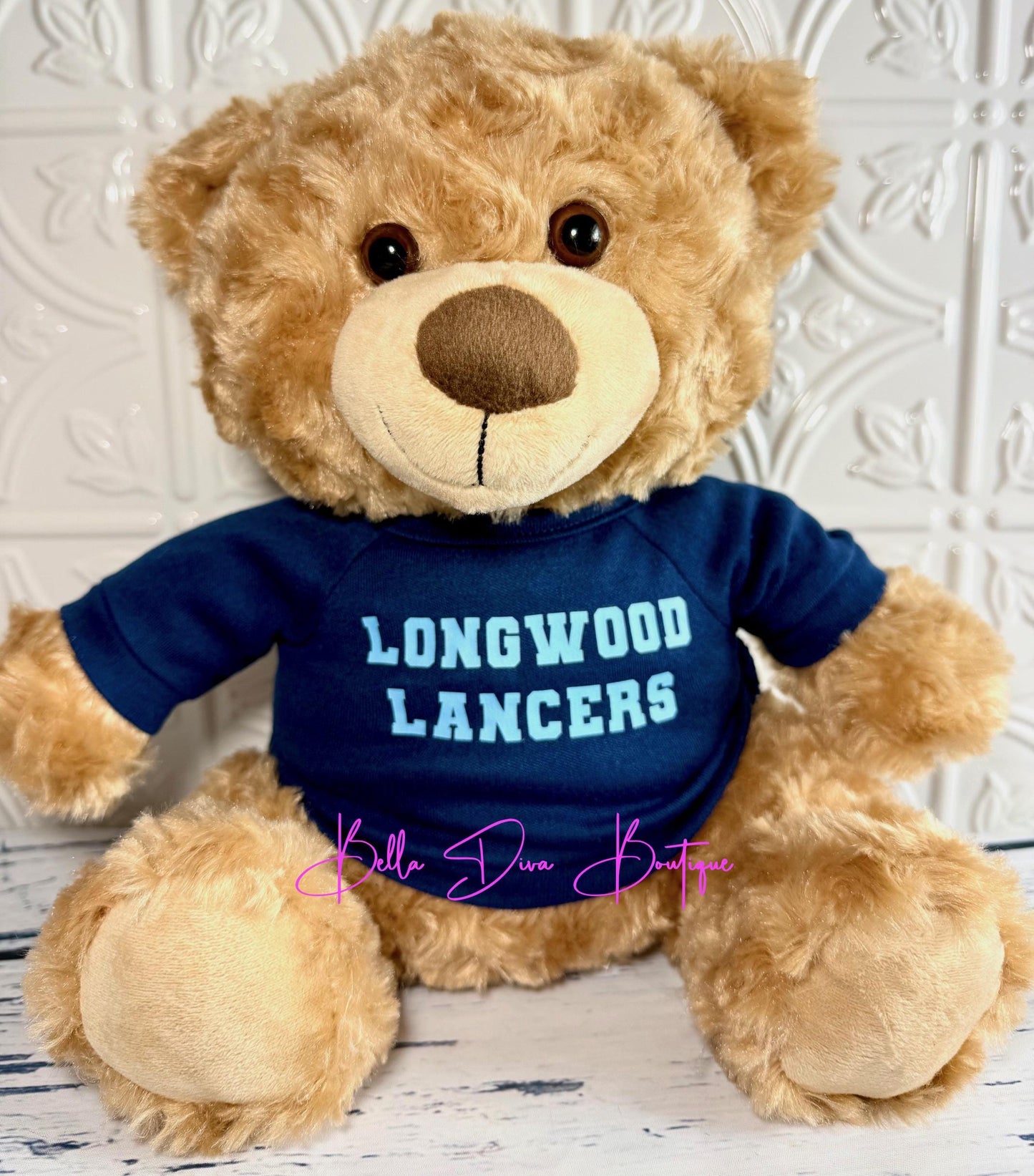 CUSTOM DESIGN Teddy Bear Shirt-PERSONALIZED Name Daddy Hug Bear, Animals Plushies Gift T-Shirt, Photo & Text Tee made to fit 14" Bears